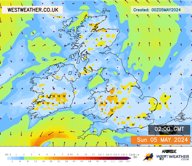 UK wind Chart ARPEGE
