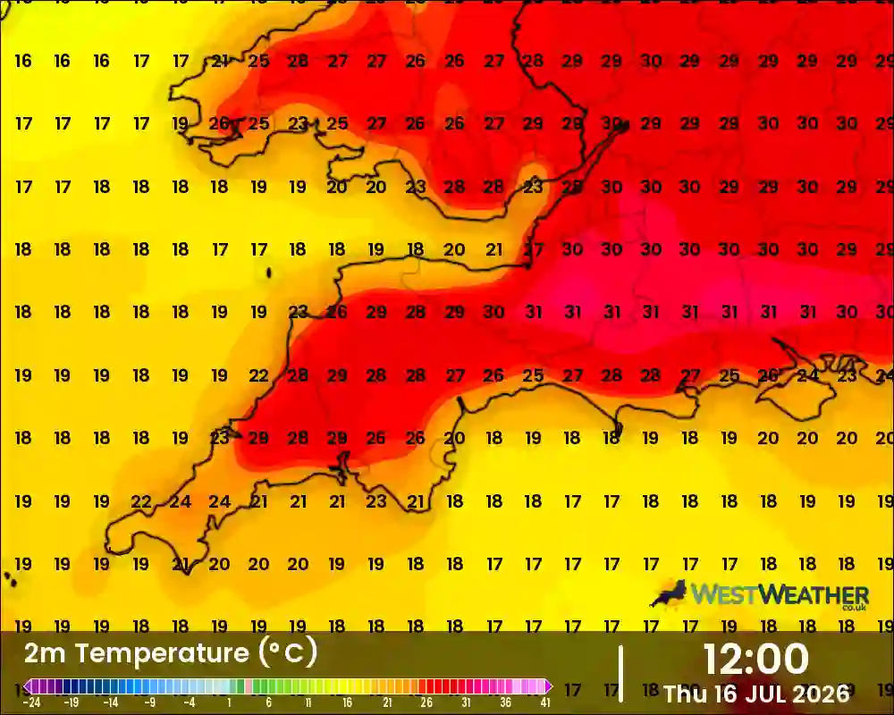 Animate the UK temperature forecast map