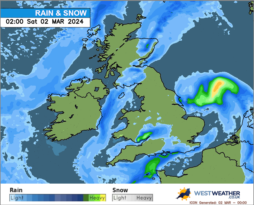 UK Rain and Snow Chart ICON