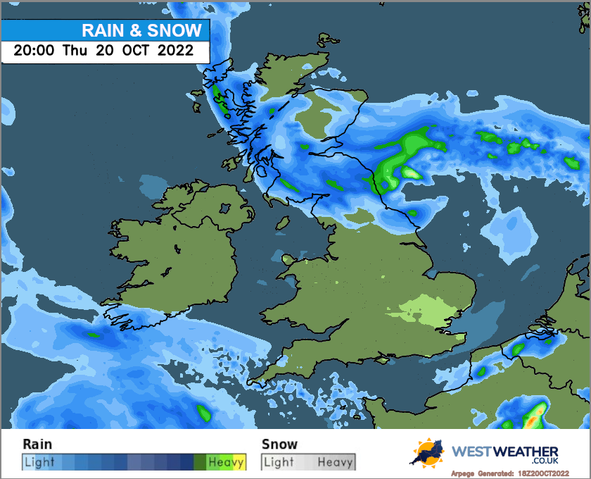 UK Rain and Snow Chart ICON