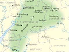 Map of the Cotswolds